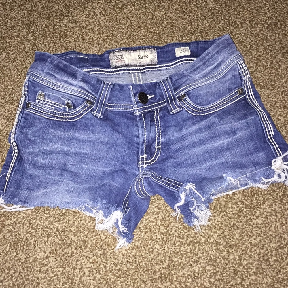 Cut off denim shorts